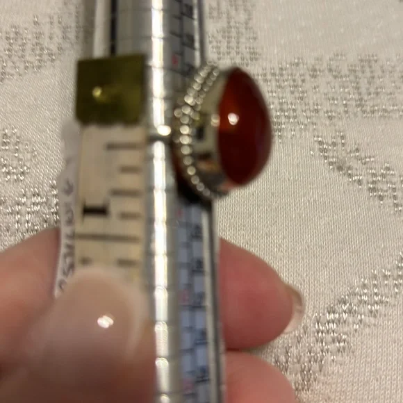 CARNELIAN NEW Sterling silver carnelian ring size 10 - Picture 8 of 8